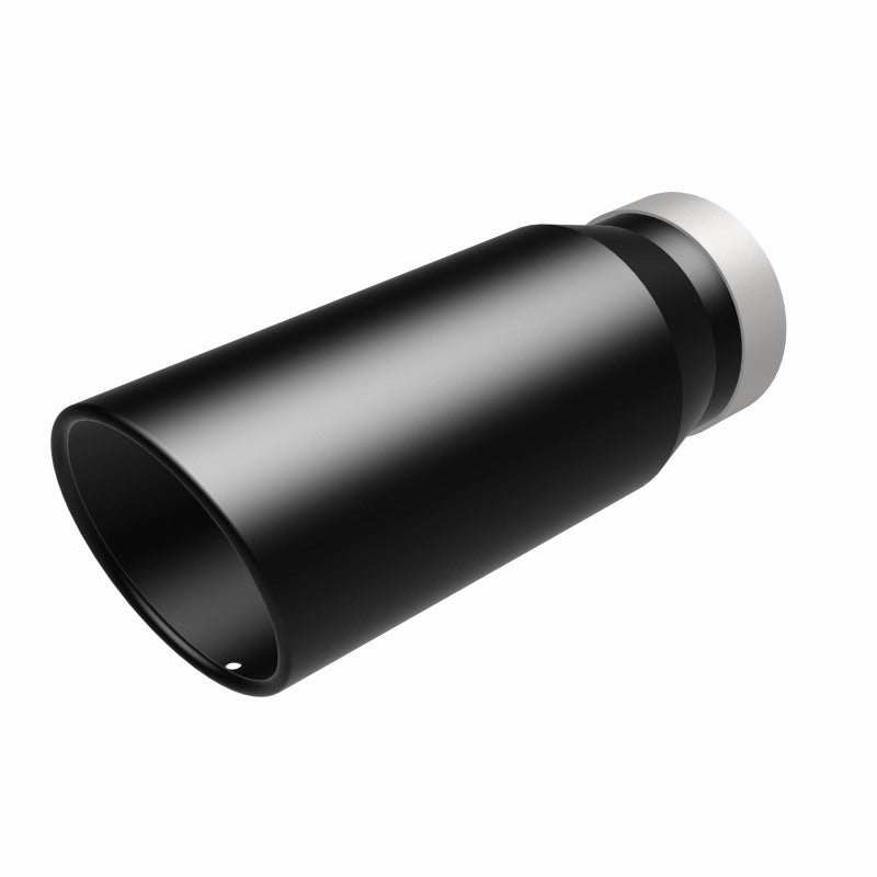 MagnaFlow Tip Stainless Black Coated Single Wall Round Single Outlet 5in Dia 4in Inlet 13in L - DTX Performance