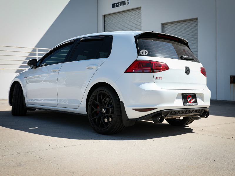 aFe MACH Force-Xp 3in to 2-1/2in Stainless Steel Axle-Back Exhaust Carbon - 15-17 Volkswagen GTI - DTX Performance