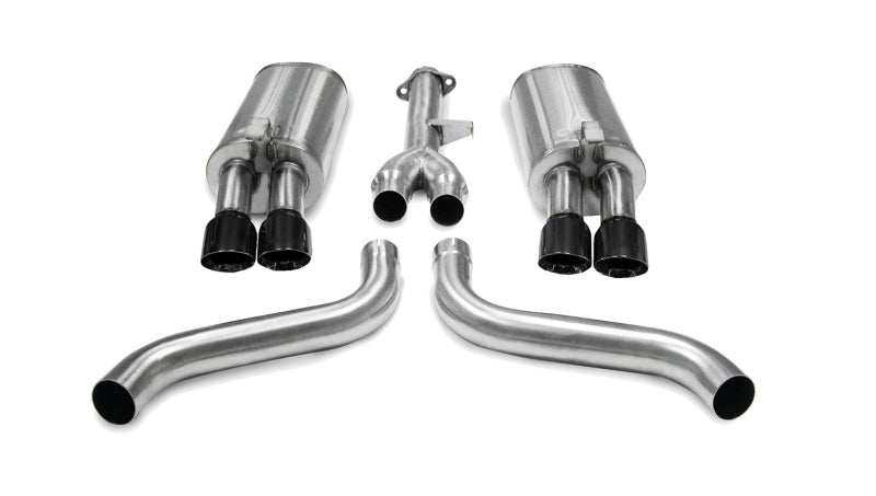 Corsa 86-91 Chevrolet Corvette C4 5.7L V8 L98 Black Sport Cat-Back Exhaust - DTX Performance