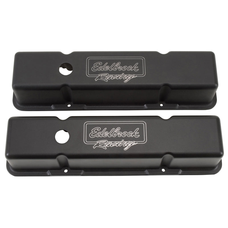 Edelbrock Valve Cover Victor Series Chevrolet 1959-1986 262-400 CI V8 Tall Black - DTX Performance