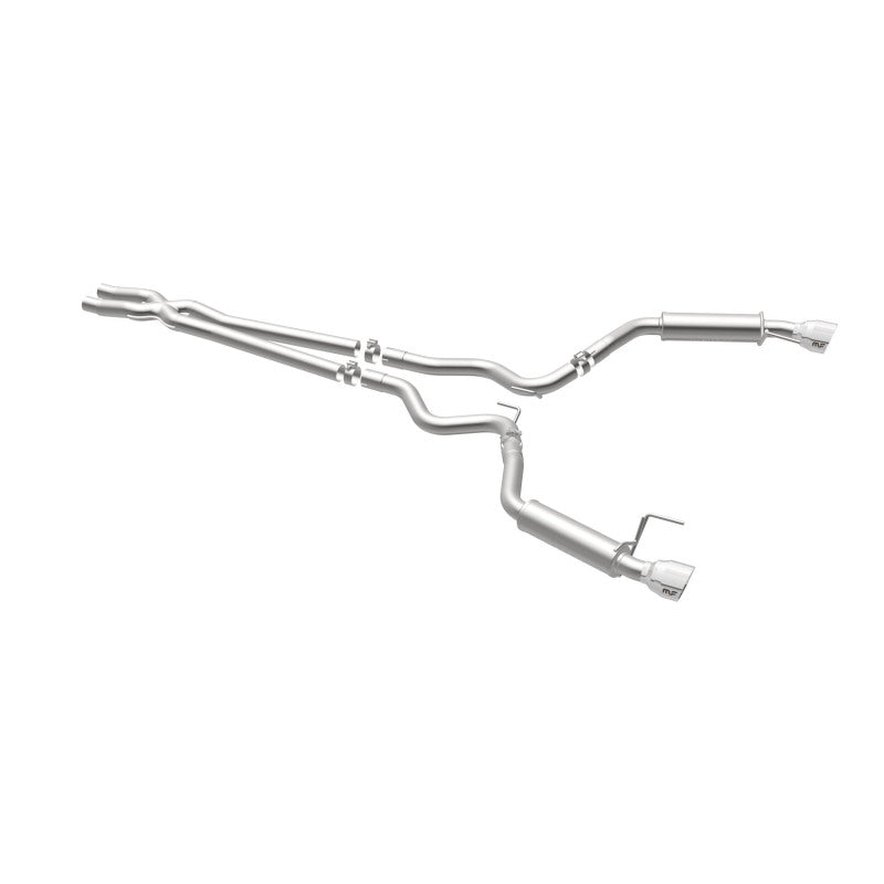 MagnaFlow Cat Back, SS, 2.5in, Competition, Dual Split Polished 4.5in Tips 2015 Ford Mustang V6 3.7L - DTX Performance