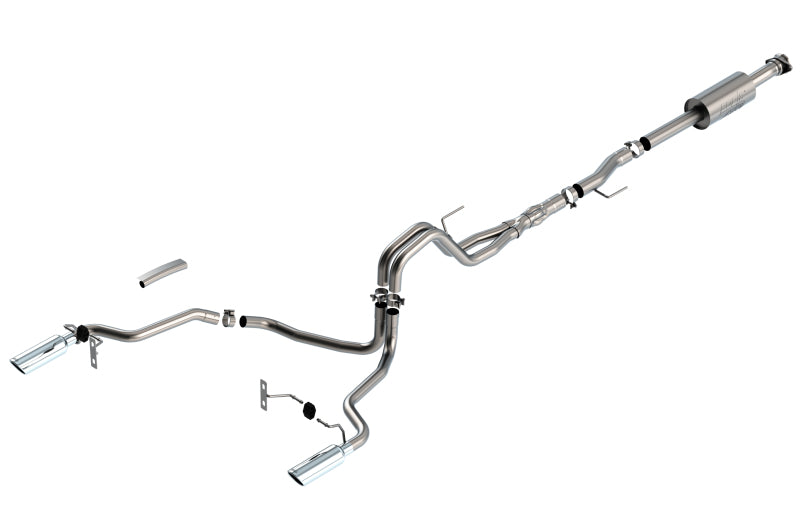 Borla F-150 2021 5.0L 4dr CC SB EC STB Lariat/KR/Platinum/LTD 3/2.25 SRE Cat-Back ATAK CHR Tips - DTX Performance