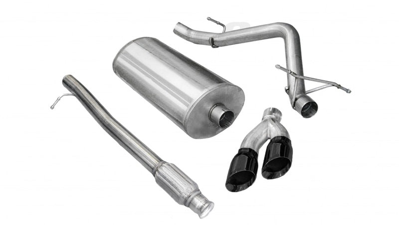 Corsa 10-13 Chevrolet Silverado Crew Cab/Short Bed 1500 4.8L V8 Black Sport Cat-Back Exhaust - DTX Performance