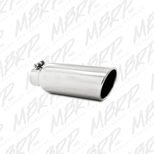 Load image into Gallery viewer, MBRP Universal Tip 4in OD 2.5in Inlet 12in Length Angled Cut Rolled End Clampless No-Weld T304 - DTX Performance