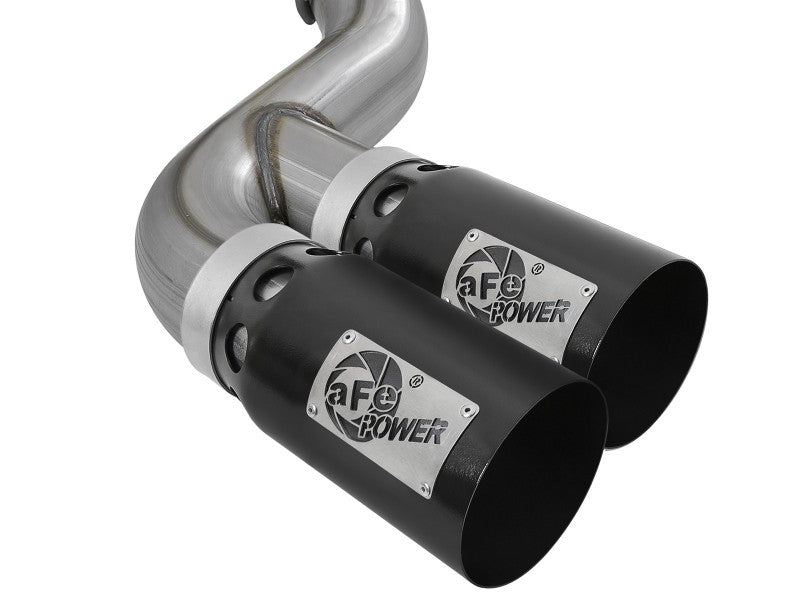 aFe Power 11-14 Ford F250/F350 6.7L Diesel Rebel XD 4in 409 SS DPF-Back Exhaust System - Black Tips - DTX Performance