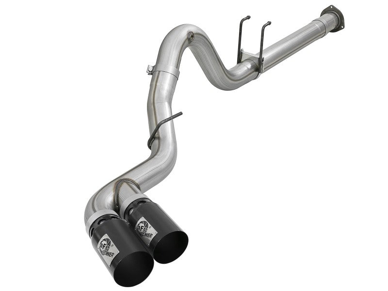 aFe Power 15-16 Ford F250/F350 6.7L Diesel Rebel XD 4in 409 SS DPF-Back Exhaust System - Black Tips - DTX Performance