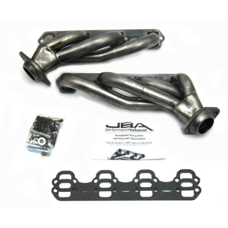 JBA 86-93 Ford Mustang 5.0L SBF 1-5/8in Primary Raw 409SS Cat4Ward Header - DTX Performance