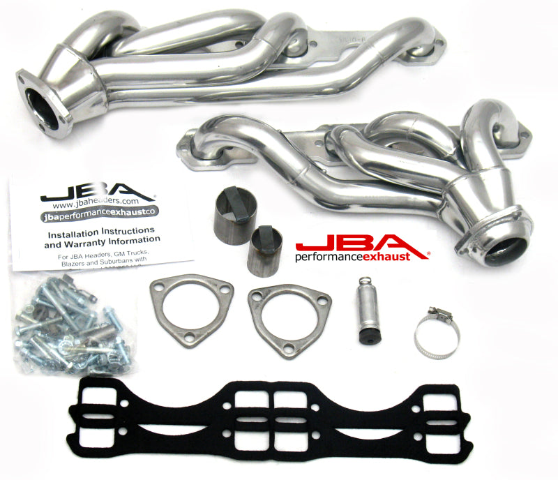 JBA 65-86 GM Truck 265-400 Carbureted w/A.I.R. 1-5/8in Primary Slvr Ctd Cat4Ward Header - DTX Performance