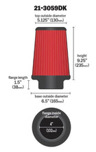 Load image into Gallery viewer, AEM 4 inch x 9 inch x 1 inch Dryflow Element Filter Replacement - DTX Performance