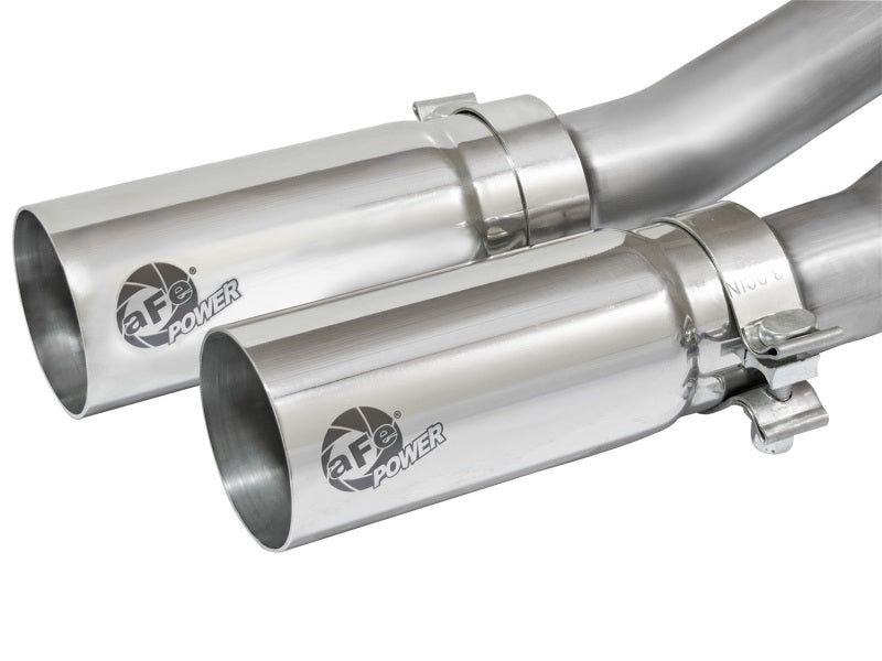 aFe Rebel Series CB Middle-Side Exit SS Exhaust w/ Polished Tips 09-16 GM Silverado/Sierra V6/V8 - DTX Performance