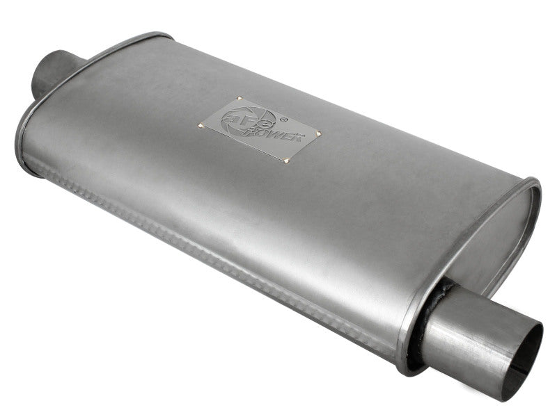 aFe Scorpion Replacement Alum Steel Muffler Double Layer 2-1/2in In/Out Center/Offset 18inL x9inW - DTX Performance