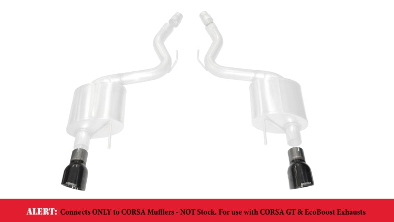 Corsa 15-17 Ford Mustang GT 3.0in Inlet / 4.5in Outlet Black PVD Tip Kit (For Corsa Exhaust Only) - DTX Performance