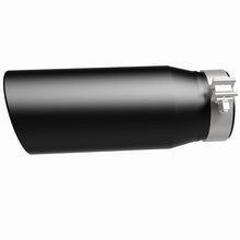 Load image into Gallery viewer, MagnaFlow Tip Stainless Black Coated Single Double Round Single Outlet 5in Dia 4in Inlet 13in L - DTX Performance