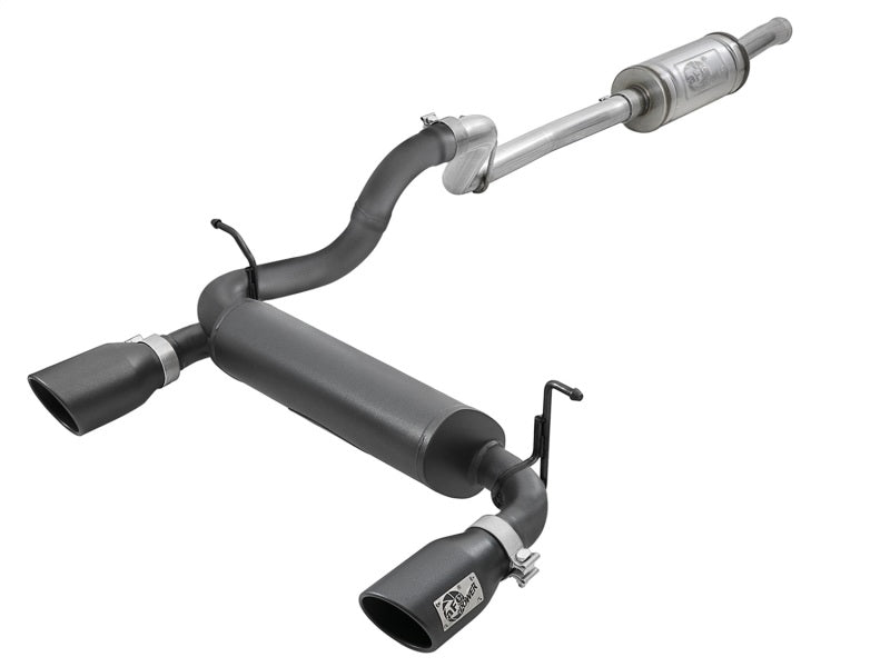 aFe Rebel Series 2.5in 409 SS Cat-Back Exhaust System w/ Black Tips Jeep Wrangler (JL) 2018 V6 3.6L - DTX Performance