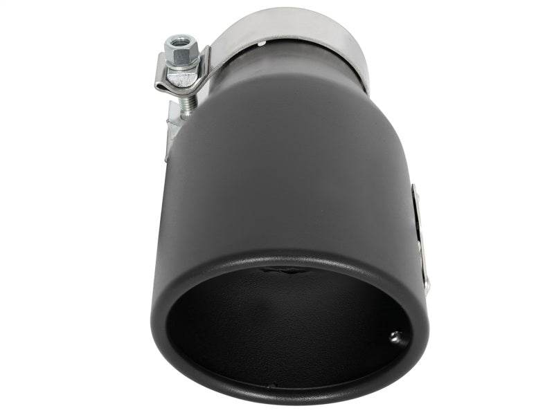 aFe MACH Force-Xp 409 SS Exhaust Tip Black (Left Side) 3in In x 4-1/2in Out x 9in L Clamp-On - DTX Performance