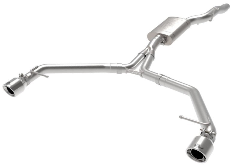 afe MACH Force-Xp 13-16 Audi Allroad L4 SS Axle-Back Exhaust w/ Polished Tips - DTX Performance