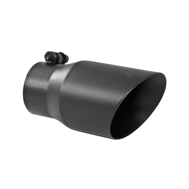 MBRP Tip 3in Round x 4in Inlet OD Dual Walled Angled Black Tip - Fits all 3in Exhausts - DTX Performance