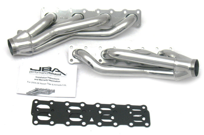 JBA 04-15 Nissan 5.6L VK56DE Oval Port 1-5/8in Primary Silver Ctd Cat4Ward Header - DTX Performance