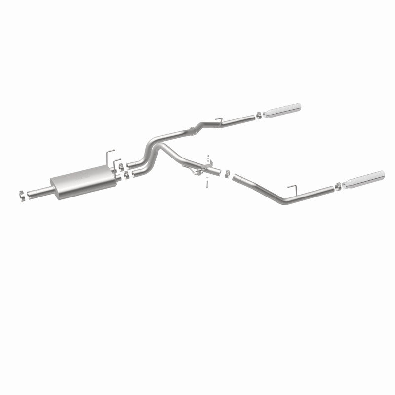 Magnaflow 09-13 Dodge Ram 1500 V6 3.6L Dual Spilt Rear Exit Polished Stainless C/B Perf Exhaust - DTX Performance