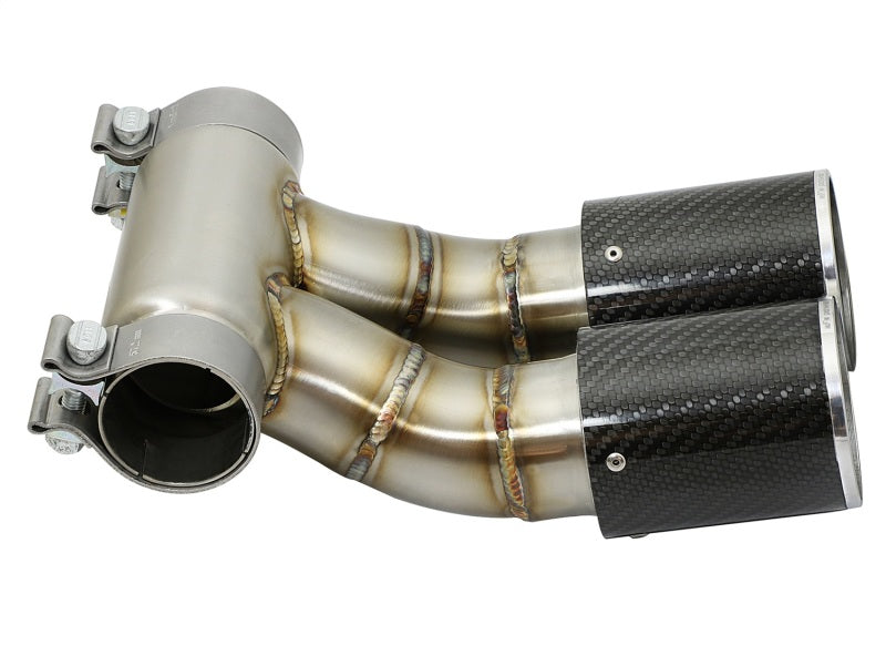 aFe Power 13-14 Porsche Cayman S / Boxster S Carbon Fiber Exhaust Tip Upgrade - DTX Performance