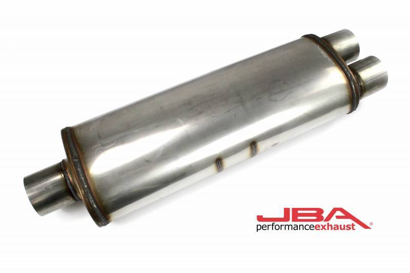 JBA Universal Chambered Style 304SS Muffler 25x8x5in 3in Center/Dual out - DTX Performance