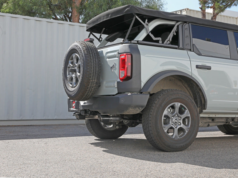 aFe 2021+ Ford Bronco L4-2.3L (t) / V6-2.7L (tt) Vulcan 3in. to 2.5in. SS Cat-Back - Carbon - DTX Performance