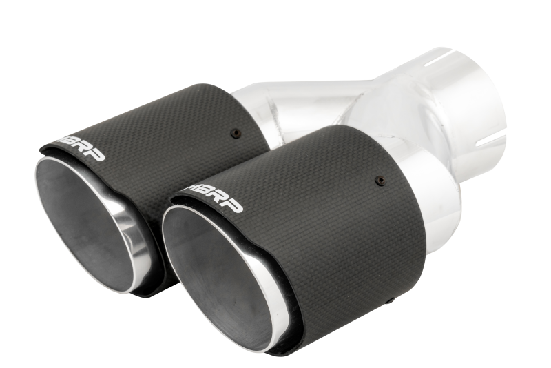 MBRP 3in ID / Dual 4in OD Out Staggered L 9.87in / R 9.37in Dual Wall Carbon Fiber Univ Exhaust Tip - DTX Performance