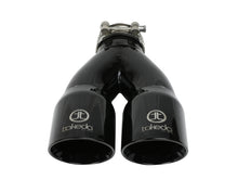 Load image into Gallery viewer, aFe Takeda 2.5in 304 Stainless Steel Clamp-on Exhaust Tip 2.5in Inlet 3in Dual Outlet - Black - DTX Performance