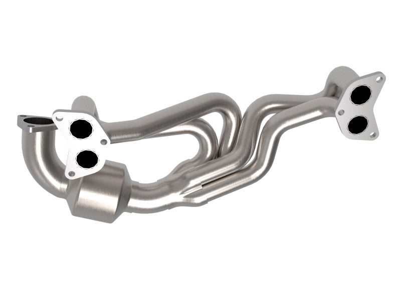 aFe Twisted Steel 304 Stainless Steel Header w/ Cat 13-19 Subaru Outback H4-2.4L - DTX Performance