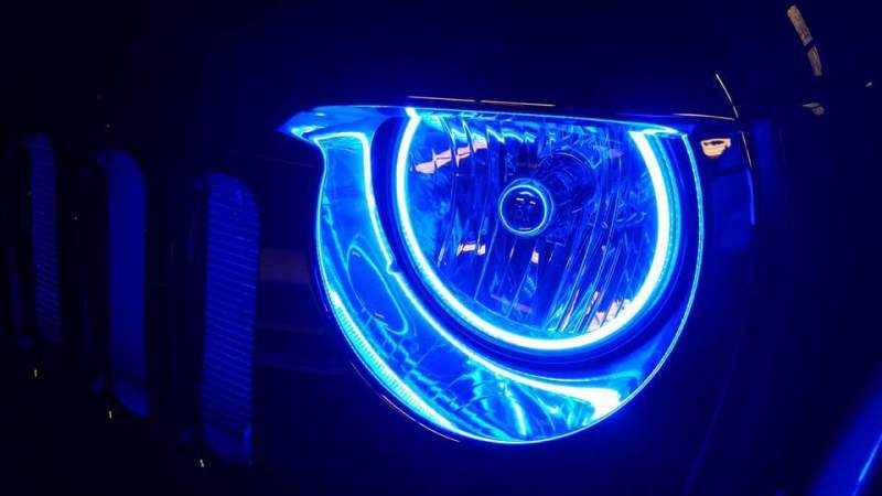 Oracle Jeep Wrangler JK 07-17 LED Waterproof Halo Kit - ColorSHIFT w/o Controller - DTX Performance