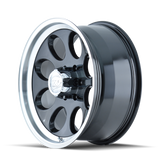 ION Type 171 17x9 / 8x170 BP / 0mm Offset / 130.8mm Hub Black/Machined Wheel