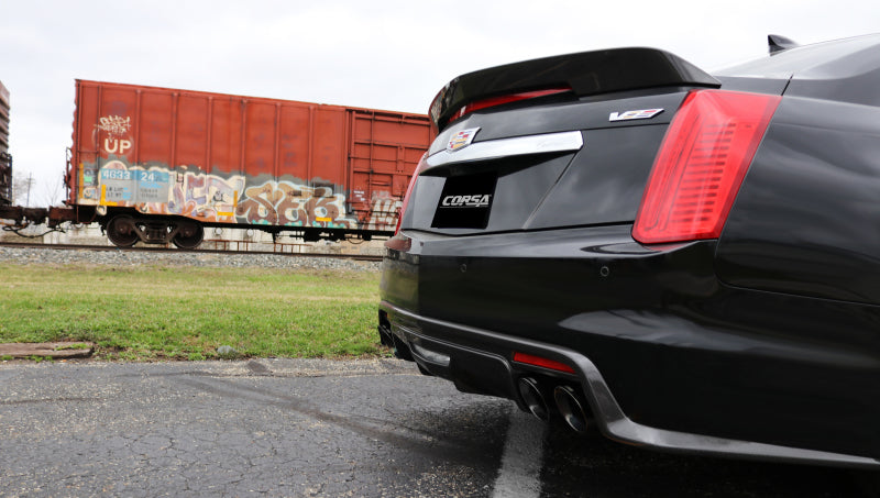 Corsa 16-17 Cadillac CTS-V 2.75in Inlet / 4.0in Outlet Black PVD Tip Kit (For Corsa Exhaust Only) - DTX Performance