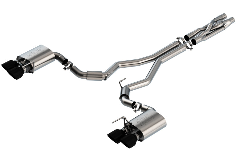 Borla 2020 Ford GT500 5.2L AT 3in ATAK CatBack Exhaust w/ Black Chrome Tips - DTX Performance