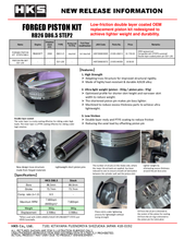 Load image into Gallery viewer, HKS Step2 Forged Piston Kit For RB26 - 86.5mm Bore - DTX Performance