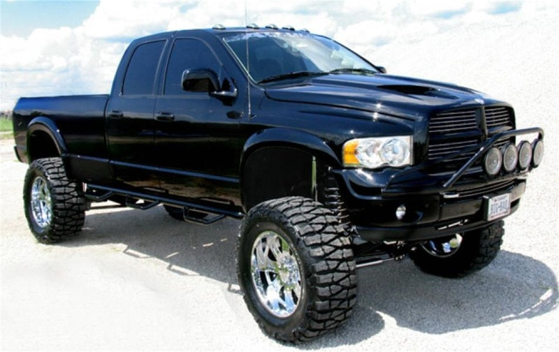 N-Fab Nerf Step 02-08 Dodge Ram 1500/2500/3500 Quad Cab 8ft Bed - Gloss Black - Bed Access - 3in - DTX Performance