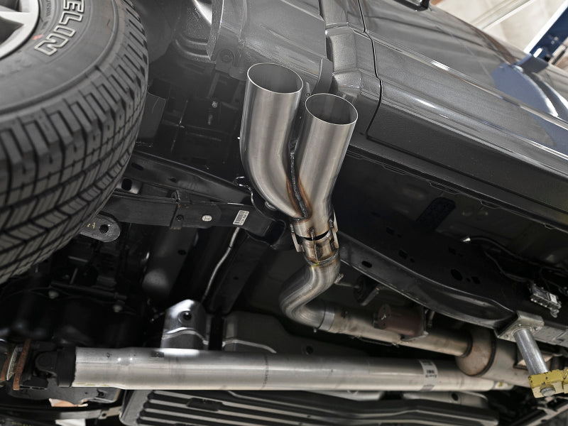 aFe Rebel DPF-Back 409 SS Exhaust System w/Dual Polished Tips 18-19 Ford F-150 V6 3.0L (td) - DTX Performance