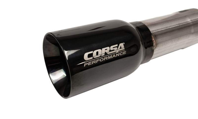 Corsa 07-18 Jeep Wrangler JKU 3.6L/3.8L 2.75in Sport Cat-Back Exhaust w/ 4in American Flag  BlacTips - DTX Performance