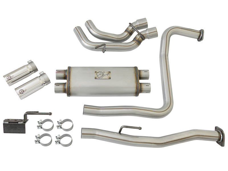 aFe Rebel Series 3in SS Cat-Back Exhaust System w/ Polished Tip 04-15 Nissan Titan V8 5.6L - DTX Performance