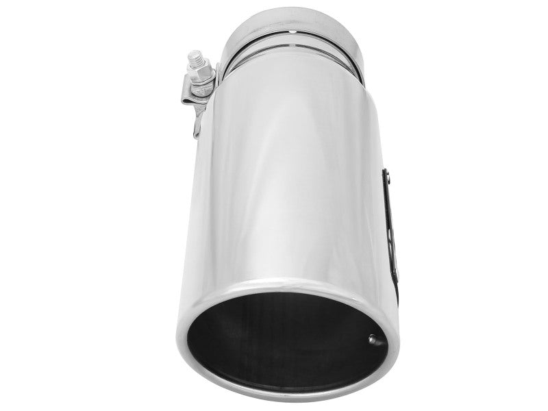 aFe MACHForce-XP 304 Stainless Steel Polished Exhaust Tip 3.5in x 4.5in Out x 12in L Clamp-On - DTX Performance