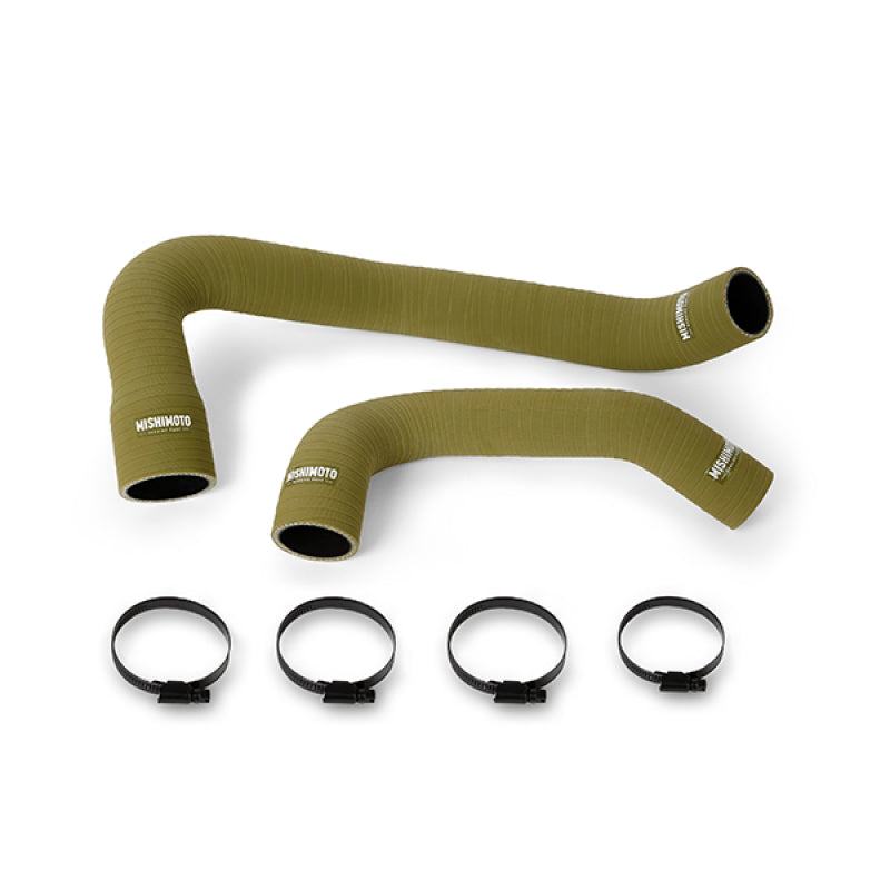 Mishimoto 97-06 Jeep Wrangler 6cyl Silicone Hose Kit Olive Drab - DTX Performance