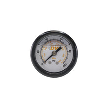 Load image into Gallery viewer, DeatschWerks 0-100 PSI 1/8in NPT Mechanical Fuel Pressure Gauge 1.5in Diameter Black Housing - DTX Performance