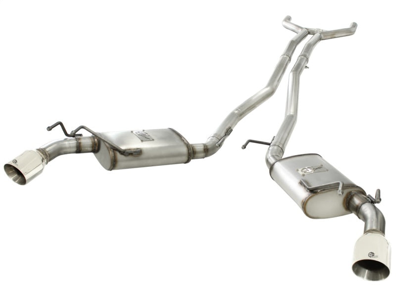 aFe MACHForce XP Exhaust 2.5in Stainless Steel CB/10-13 Chevy Camaro V6-3.6L (td) (polished tip) - DTX Performance