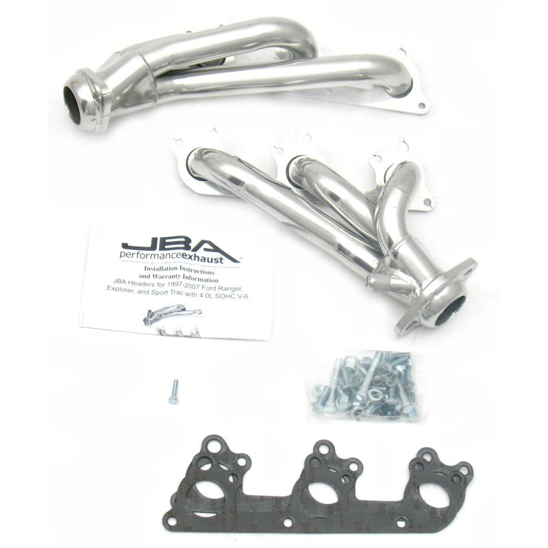 JBA 97-11 Ford Ranger 4.0L OHC w/Driver Side EGR 1-1/2in Primary Silver Ctd Cat4Ward Header - DTX Performance