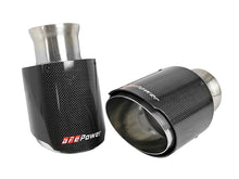 Load image into Gallery viewer, aFe MACH Force-XP 4-1/2in Carbon Fiber OE Replacement Exhaust Tips - 15-19 Dodge Charger/Hellcat - DTX Performance