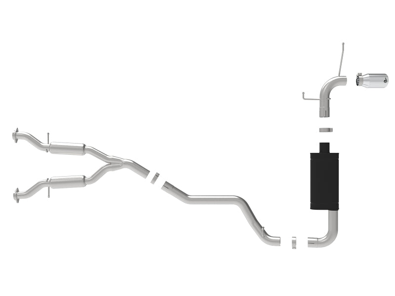 aFe Large Bore HD 3in 304 SS Cat-Back Exhaust w/ Polished Tips 14-19 Jeep Grand Cherokee V6-3.6L - DTX Performance