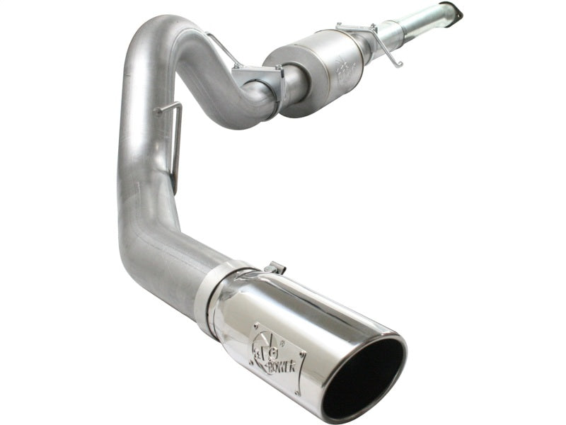 aFe Atlas Exhaust 4in Aluminized Cat-Back w/ 304 SS Polished Tip 11-13 Ford F-150 EcoBoost V6 3.5L - DTX Performance