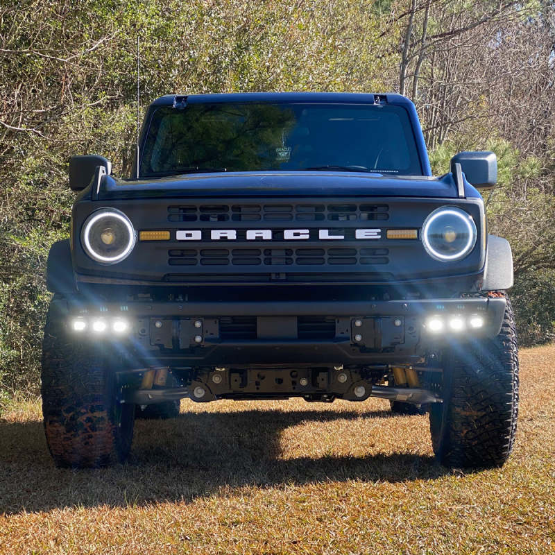 ORACLE Lighting 21-22 Ford Bronco Triple LED Fog Light Kit for Steel Bumper - White - DTX Performance