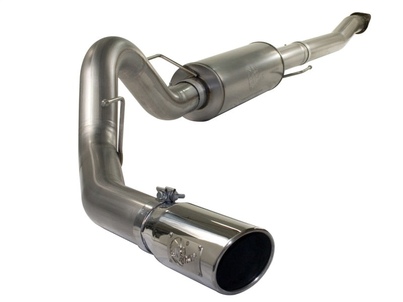 aFe MACHForce XP Exhaust Cat-Back SS-409 4in Polished Tip 11-12 Ford F-150 EcoBoost V6-3.5L (tt) - DTX Performance