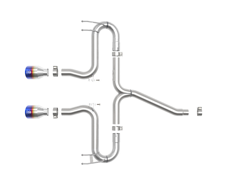 aFe Takeda 2-1/2in 304 SS Axle-Back Exhaust w/Blue Flame Tips 17-20 Honda Civic Sport L4-1.5L (t) - DTX Performance