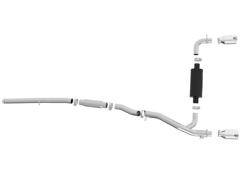 aFe Takeda 3in 304 SS Cat-Back Exhaust w/ Polished Tip 16-18 Ford Focus RS 2.3L (t) - DTX Performance